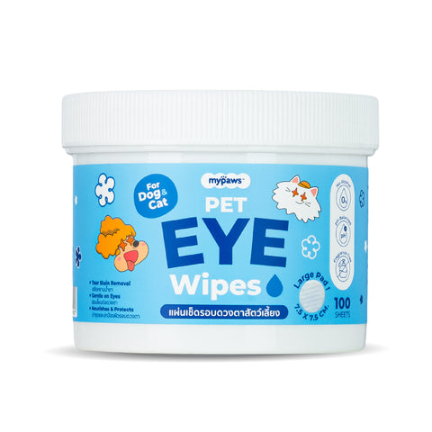 แผ่นเช็ดตาสัตว์เลี้ยง 100แผ่น