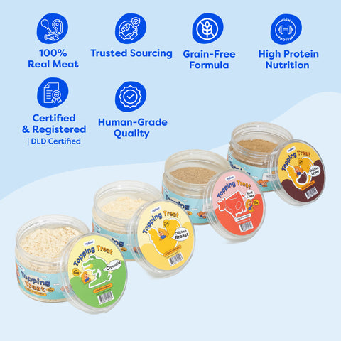 ผงโรยอาหารจระเข้ สำหรับสุนัข