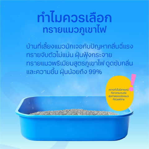 ทรายแมวภูเขาไฟ 10ลิตร Zeolite Carbon