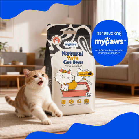 ทรายแมวเต้าหู้ 6ลิตร Chacoal