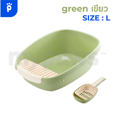 [เพิ่มของแถมในคำสั่งซื้อ] กระบะทรายแมว กว้าง 61 cm พร้อมที่ตักทรายแมว