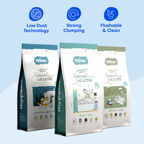 ทรายแมวเต้าหู้ My Paws X Summerstuff.marine 6 ลิตร