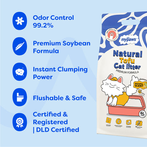 ทรายแมวเต้าหู้ 6ลิตร Original