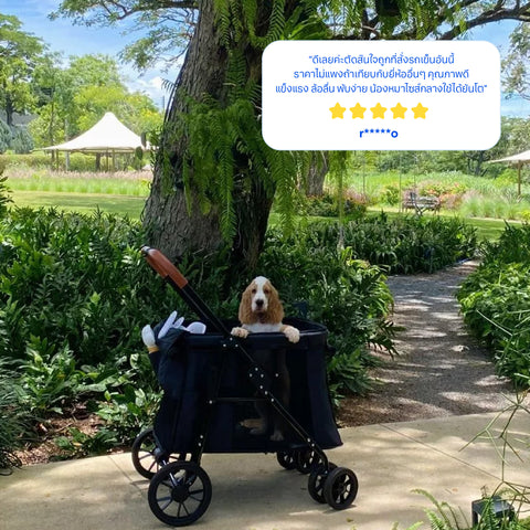 รถเข็นสัตว์เลี้ยง รุ่น Semi-Truck สีดำ